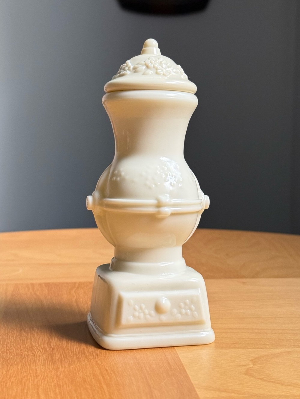 Vintage 70s Milk Glass Lamp Country Charm Sonnet Cologne Perfume Bottle by AVON